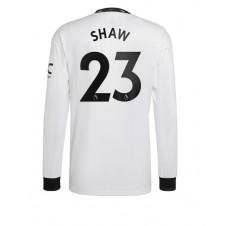 Manchester United Luke Shaw #23 Bortatröja 2022-23 Långa ärmar